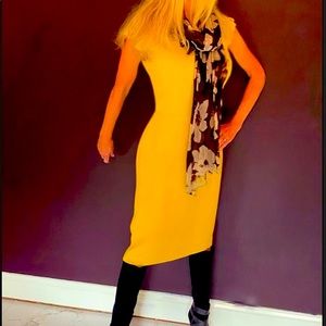 Ann Taylor Mustard Dress- size 4- perfect fall transition outfit! NWT